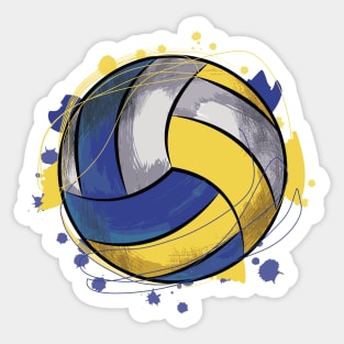 Volleyball Abstract Sticker